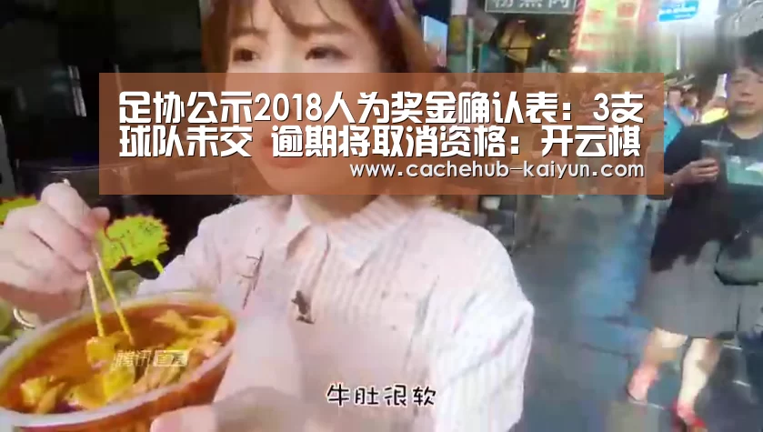 
足协公示2018人为奖金确认表：3支球队未交 逾期将取消资格：开云棋牌app下